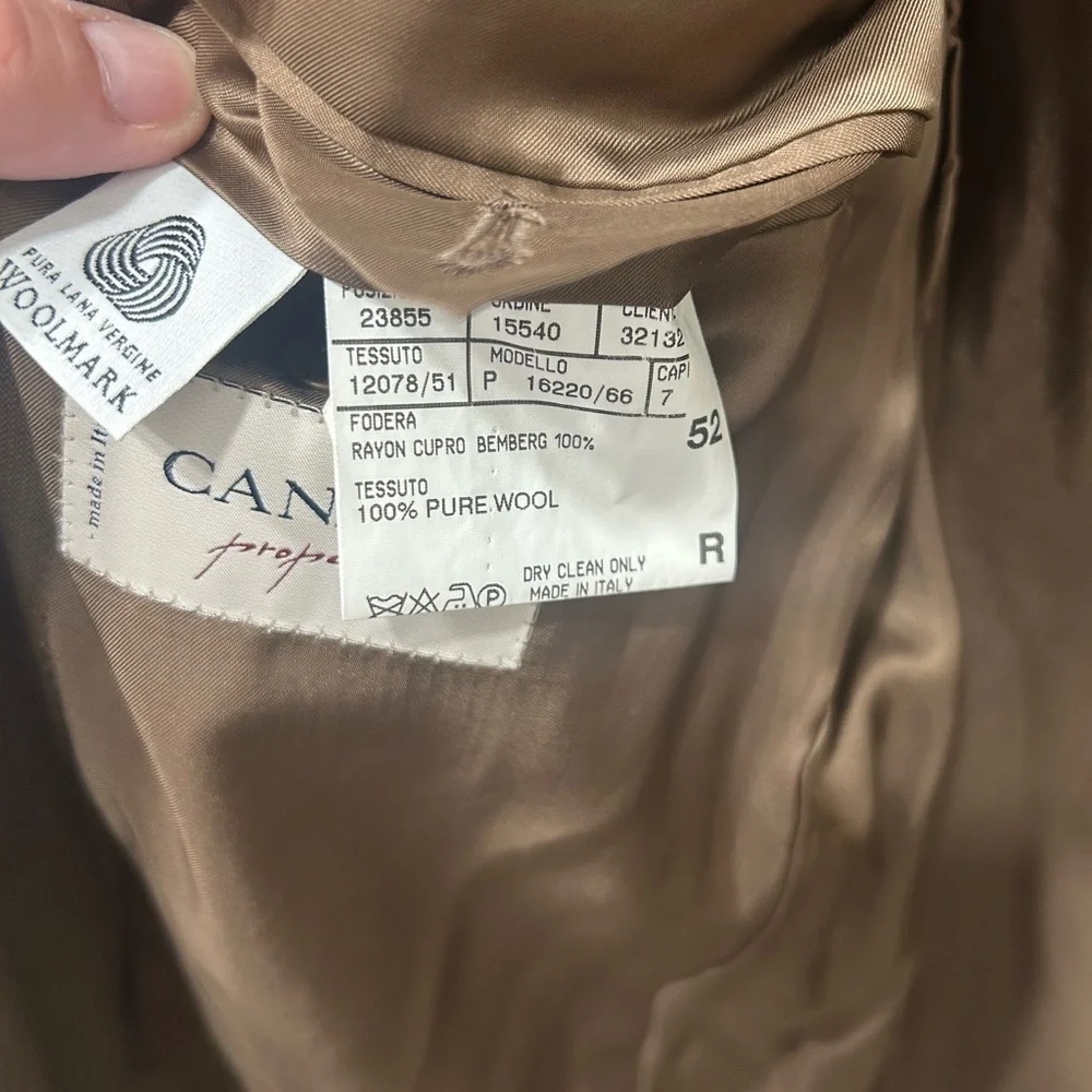 Canali Blazer 52R‎ Brown Proposta Men’s 100% Pure Wool Sport Coat Made In Italy